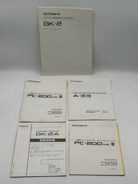 Vintage Roland Manual Lot – GK-2, GK-2A, A-33 & PC-200 Mk II (5 Manuals)